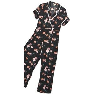 Monteau Floral Culottes Jumpsuit NEW Large